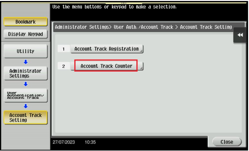 Account Track Counter