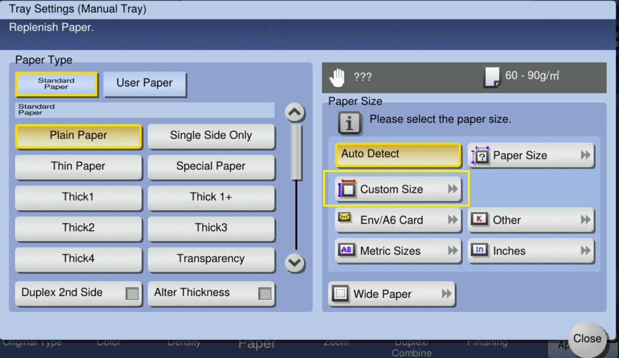 how-to-print-custom-paper-size-konica-minolta-assist