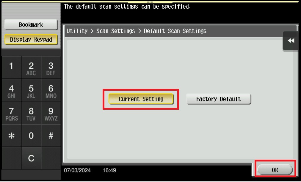 Default Scan Settings 2