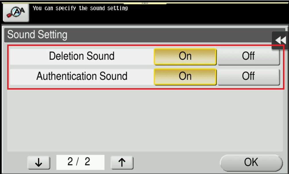 Sound Setting 2