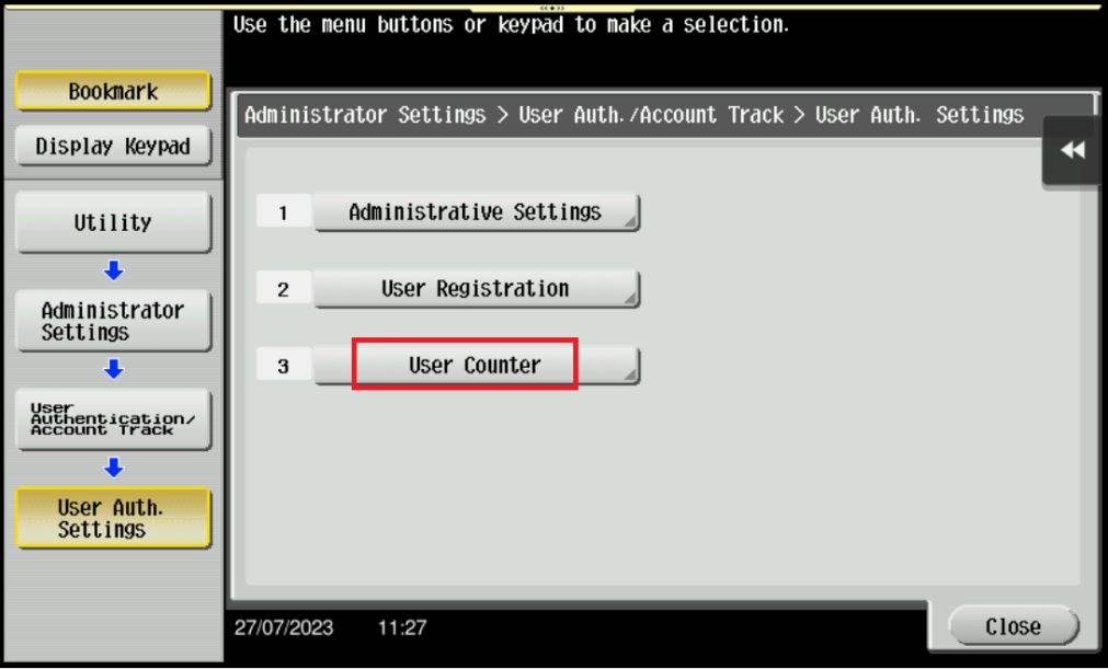 User Authentication Counter